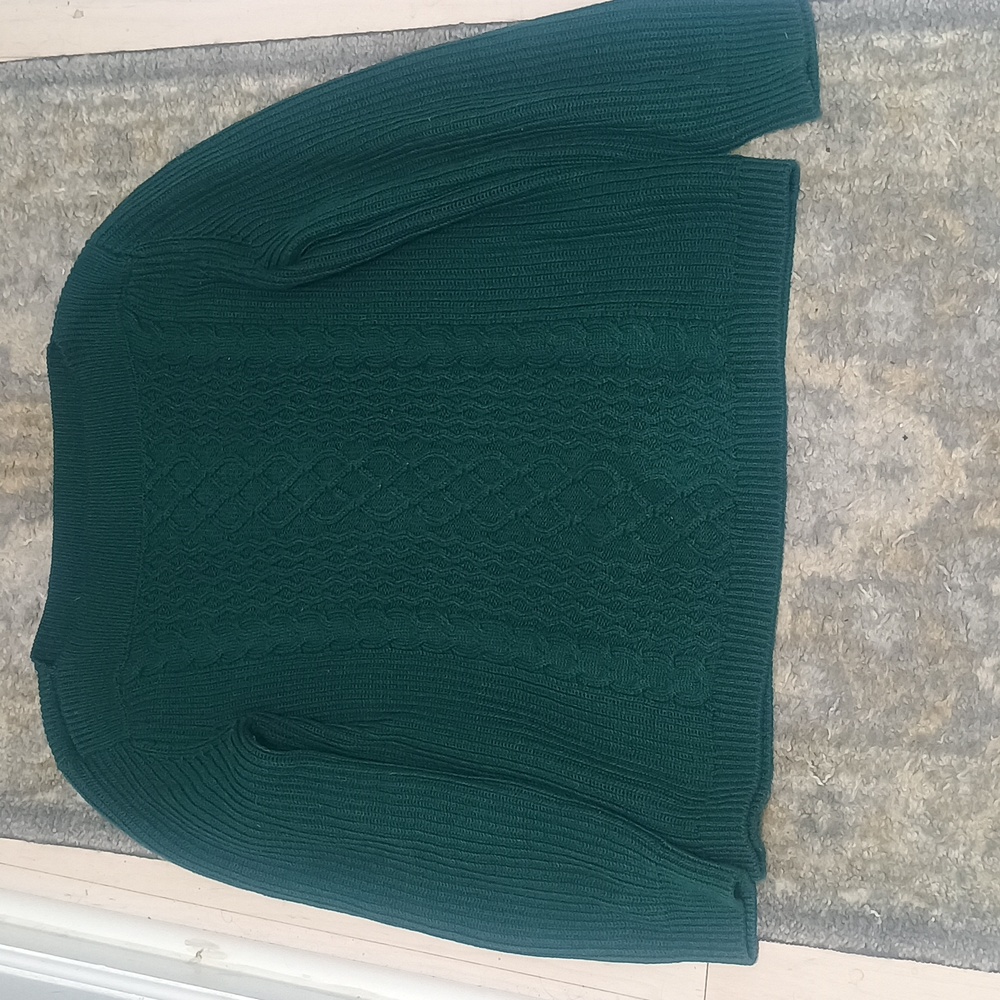 Green Boat Neck Sweater